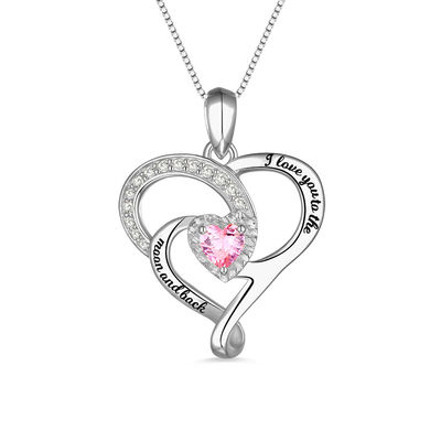 διαμορφωμένο SGS περιδεραίων Birthstone φεγγαριών περιδεραίων διαμαντιών 0.2in 0.14oz καρδιά